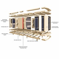 Capsule spatiale préfabriquée en aluminium, cabine modulaire, unité de bureau, unité de couchage pour complexe hôtelier, camping, studio