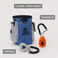 Fournitures d'entraînement pour animaux de compagnie, kit de clics d'entraînement pour chiens avec pochette à friandises et sifflet portable pour le comportement des chiots