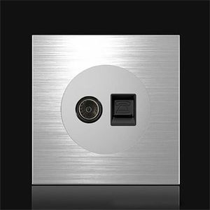 Panneau de commande LED en aluminium gris 86 mm pour TV et téléphone, accessoires téléphoniques - Product Image 1