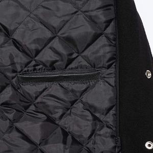 Vente en gros de vestes Letterman Varsity pas chères personnalisées avec manches en cuir blanc véritable CollegeBaseballjacket pour hommes expédition DDP - Product Image 3