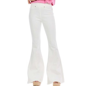 Pantalones Vaqueros de Mujer OEM, Diseño Personalizado, Cintura Alta, Pierna Ancha, Holgados, Desgastados, a la Moda, de Mezclilla - Product Image 4