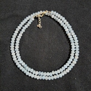 Collar de Piedras Preciosas de Luna Facetadas, Cuentas Redondas de 6 mm, Chapado en Plata, Joyería Clásica y Delicada, Piedra Preciosa Hecha a Mano para Regalo de Boda - Product Image 2
