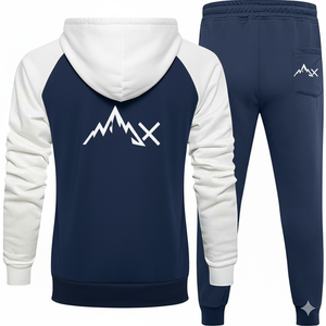 Ensemble de survêtement solide à capuche sur mesure de qualité supérieure | Sweat à capuche et pantalon respirants 100% coton | Tenue de fitness décontractée - Product Image 2