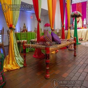 Asiento en Forma de Anillo de Madera Shobha Jain Impex para la Noche de Sangeet, Decoraciones Elegantes para Bodas - Product Image 3