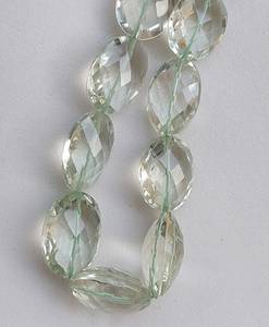 Perles de forme ovale à facettes en améthyste verte Améthyste verte Briolette ovale Perles de pierres précieuses en améthyste verte pour la fabrication de bijoux - Product Image 4