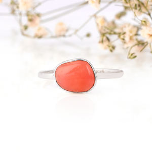 Anillo de ópalo Rosa vintage Plata 925 Anillo de piedras preciosas de estilo vintage Diamante ovalado original Plateado Aniversario de fiesta de boda - Product Image 1