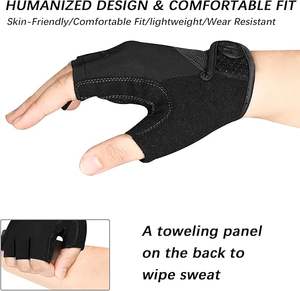 Guantes de Ciclismo de Medio Dedo con Almohadilla de Gel de 5MM para Hombre/Mujer, para Fitness, Ejercicio, Levantamiento de Pesas, Gimnasio, Deportes - Product Image 5