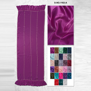 Estola de organza de lujo con detalles sutiles de hilo Zari y bordes con volantes |   Accesorio transpirable, duradero, ligero, elegante y modesto - Product Image 1