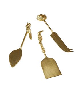 Juego de Cuchillos para Servir Queso Creativos de Metal con Acabado Dorado, Fabricante y Proveedor de Herramientas para Queso de Acero Inoxidable - Product Image 1
