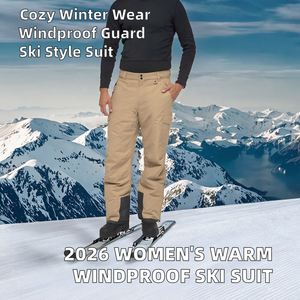 2026 NEW Winter Warm Woman Ski Suit Fashion Outdoor Sports Jumpsuit with Zipper Windproof Hoodie Jacket 100% Polyester 180g - Product Image 2