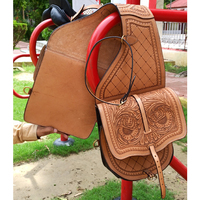 Sac de selle de cheval occidental traditionnel robuste sac de sport en cuir véritable pour selles et équipement de cheval