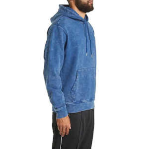 Haute qualité 100% coton personnalisé surdimensionné à manches longues pull lavage à l'acide à capuche en lavé pour hommes femmes - Product Image 3