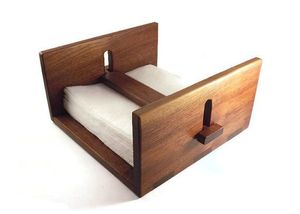 Porta Servilletas Vertical de Madera Maciza y Base de Mármol, Dispensador de Servilletas de Madera para Restaurante, Hotel, Vajilla de Mesa - Product Image 4