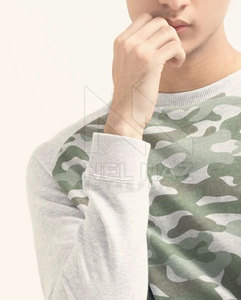 Sudadera sólida masculina de bajo precio con cuello redondo, sudadera de algodón hecha a medida para hombre con manga larga - Product Image 4