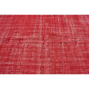 พรมวินเทจขนาดใหญ่ 5.5x8.5 ฟุต พรมปะติดสีแดงแบบตุรกี - Product Image 5