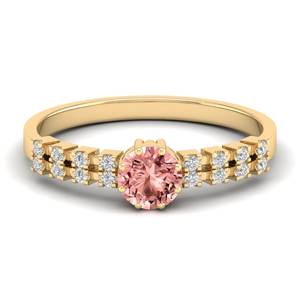 Anillos REYES Vintage de Plata de Ley 925 con Morganita Natural, Certificados por GRA, Claridad VVS, Anillos Finos de Compromiso con Moissanita - Product Image 6