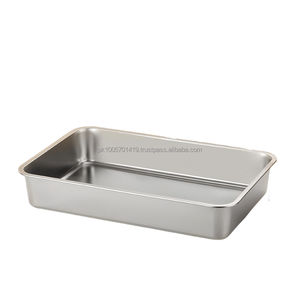 Plateau à instruments manuel en acier chirurgical inoxydable avec couvercle pour usage hospitalier - Ensemble de vaisselle durable - Product Image 4