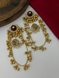 Boucles d'oreilles Amarpali de haute qualité pour femmes Premium nouvelle Collection Design Unique boucle d'oreille traditionnelle indienne fonction de mariage Jhumki - Product Image 4