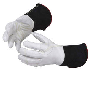 Guantes de soldadura de cuero hechos a medida de alta calidad, protección contra el calor a prueba de fuego, ropa de trabajo, características de protección para manos y brazos - Product Image 1