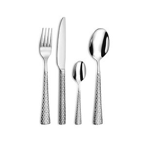 Cubiertos de acero inoxidable Juego de cubiertos Hecho a mano Diseño único Juego de cubiertos de metal plateado Restaurante y hotel Cubiertos útiles - Product Image 4