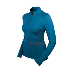Camiseta atlética Ecuestre para montar a caballo para mujer, transpirable, de secado rápido, que absorbe la humedad, diseño elegante, tela elástica, tops para mujer - Product Image 4
