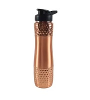 Botella de Agua de Cobre a Prueba de Fugas, de Metal Puro, Ideal para Viajes, Libre de BPA, Reutilizable, para Bebidas Ayurvédicas, Regalos de Boda
