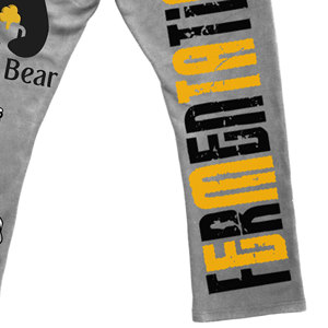 Men's Pants Washed <b>Jogger</b> Oversized <b>Stacked</b> Baggy Trousers Customized Logo Printed Casual Lightweight High Street Flared Loose - Product Image 6