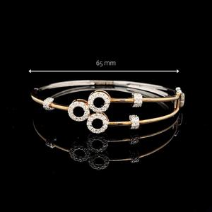 Bracelet personnalisé pour femme en argent et or plaqué bicolore, bracelet unique en zircone pour les mariages, les fêtes, les cadeaux, diamant moissanite - Product Image 1