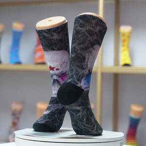 Chaussettes vierges personnalisées en gros, antibactériennes, antidérapantes, pour sublimation, impression numérique, chaussettes de sport - Product Image 4