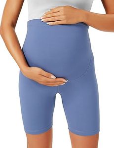 Leggings Cortos de Maternidad Estilo Biker, Sin Costuras, Transpirables, de Cintura Alta, Personalizados OEM, al por Mayor, Shorts de Yoga para Embarazadas - Product Image 4