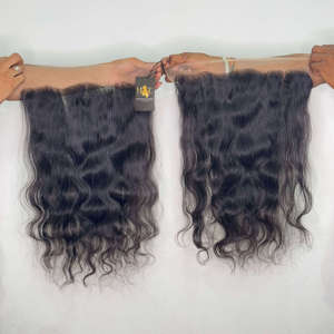 Cierre de encaje frontal transparente 13x4 13x6 con mechones de pelo crudo, cierre Frontal de encaje HD, frontal de encaje HD de oreja a oreja - Product Image 1