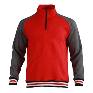 Men's Oversized 14 Zip Collar <b>Mock</b> <b>Neck</b> Hoodie Pullover with Quarter Zipper Custom Logo Plain Blank Print XS Size Sweatshirt - Product Image 2