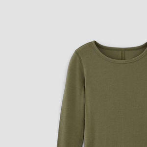 Camisetas de Manga Larga Ecológicas Personalizadas para Mujer, 100% Algodón, Ropa Casual, Nuevo Diseño, Tendencia, Todas las Temporadas - Product Image 4