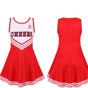 Créez votre propre logo imprimé sur des ensembles jupe et haut deux pièces en tissu spandex/polyester, couleur personnalisée, uniformes de cheerleading - Product Image 3