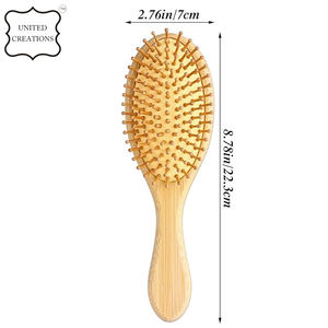 Professional Women's <b>Hair</b> <b>Styling</b> <b>Tool</b> Custom Logo 100% Natural Bamboo <b>Hair</b> Brush Comb Sustainable and Detangling - Product Image 2
