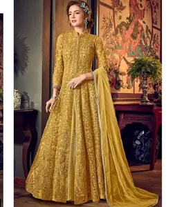 Ấn Độ Và Pakistan Phong Cách Chất Liệu Lưới Thêu Nặng Làm Việc Salwar Kameez Phù Hợp Với Với Giá Bán Buôn Ấn Độ Quần Áo Bộ Sưu Tập