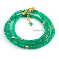 Collier de perles d'émeraude véritable et d'imitation de perle, plaqué or, micro-taillé, tendance, unisexe, pour fête, cadeau de mode HAYAAT