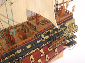 Estilo artesanal HMS Bellona modelo barco en madera modelo de madera alto barco artesanal bajo MOQ de Vietnam fabricante de alta calidad - Product Image 3