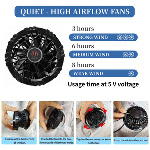 Wholesale Outdoor USB Powered <b>Cooling</b> Jacke with 2 Fans Sun-proof Air Conditioned Clothes for Summer Fishing Hiking - Product Image 3