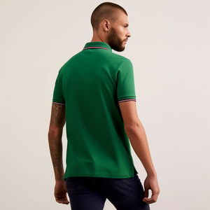 Polo de haute qualité personnaliser 230gsm piqué tissu coton Polo OEM Absorption de la sueur hommes chemise de golf anti-rétrécissement unisexe t-shirts - Product Image 5