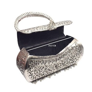 Designer Brass Metal Evening <b>Clutch</b> <b>Bag</b> Handmade Indian Party Purse Elegant Wedding Handbag for Ladies - Product Image 3