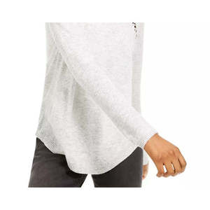 Maglione Casual da Donna INC International Concepts con Occhielli, Colore Grigio, Taglia Large, per la Stagione Autunnale - Product Image 3