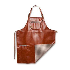 Venta al por mayor superventas cómodo cuero de vaca babero delantales duradero sin mangas diseño peluquero fabricación profesional limpieza - Product Image 1