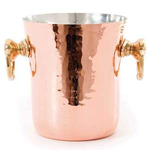 Polished Silver Tableware Stainless Steel Drinks Bucket Hammered <b>Bottle</b> Cooler Copper-Plated for Cocktail Use Restaurants Metal - Product Image 4