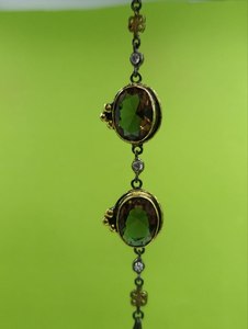 Pulseras Modernas Hechas a Mano en Plata con Baño de Oro y Negro, con Piedras Preciosas que Cambian de Color, 15g - Product Image 3