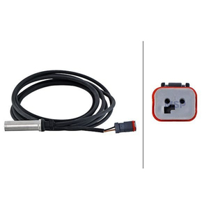 6PU230048541 - Sensor, <b>Wheel</b> Speed - 2-Pin Connector - Front Axle Right - Cable: 3950mm - MSP Export - Product Image 1