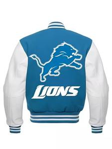 Veste universitaire en laine mélangée écologique Veste Letterman durable pour un style de rue moderne - Product Image 5