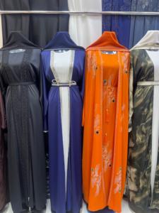 2026 Best Luxury Breathable Sequined Turkish Style Abaya Flared Hem Handmade Crystal Stone Work Modest Muslim Women's Evening - Product Image 2