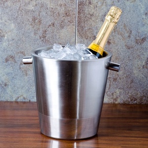 Seau à vin à Double paroi personnalisable en acier inoxydable ou refroidisseurs à Champagne pour les fêtes intérieures et extérieures - Product Image 3