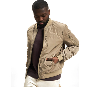 Custom Men's Eco-Friendly Windproof Lightweight <b>Quilted</b> Bomber <b>Jacket</b> High Street Style Stand Collar Letter <b>Pattern</b> Cotton - Product Image 3